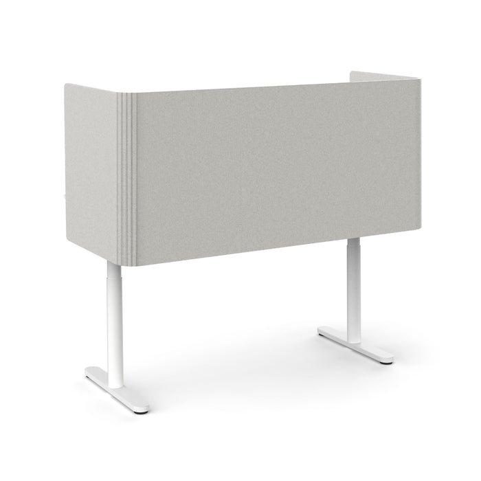 Modern grey office cubicle divider panel on white background (Light Gray-60&quot;)