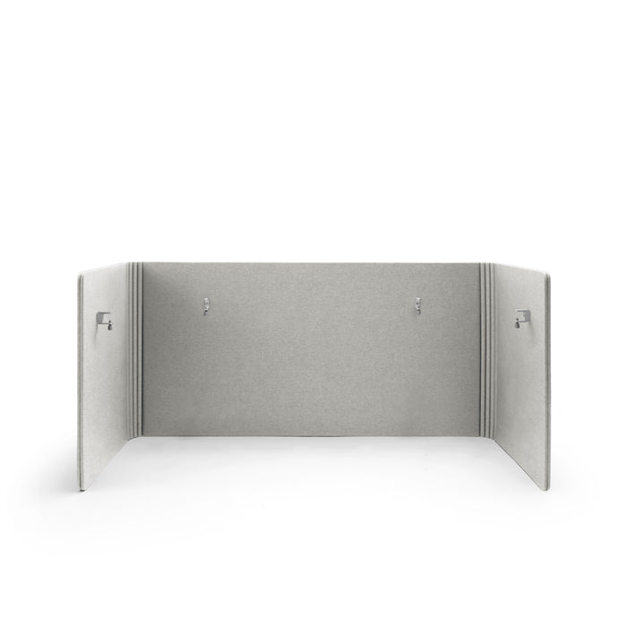 Modern gray fabric office privacy panel isolated on white background. (Light Gray-60&quot;)