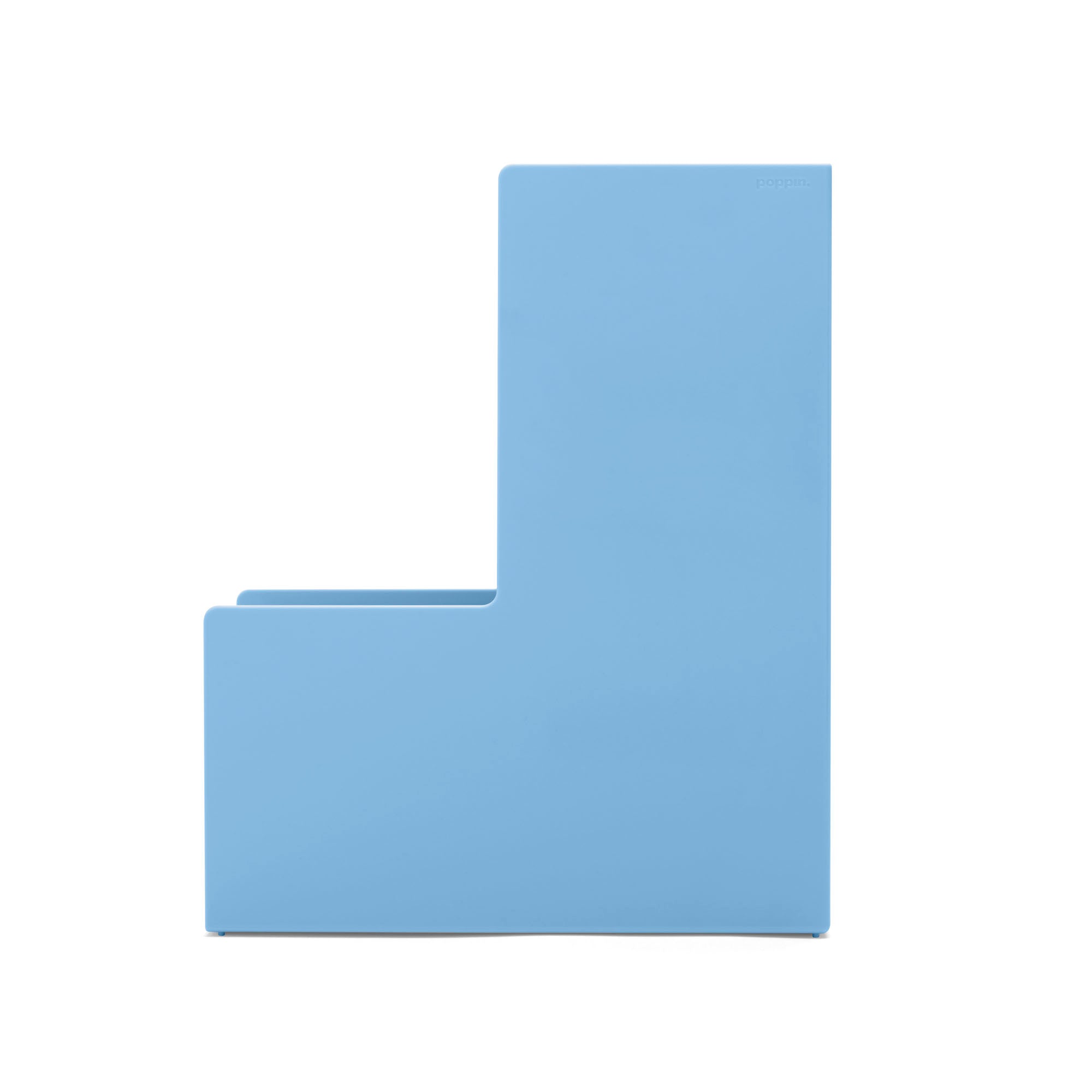 Blue square letter L on white background (Sky)