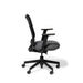 Black ergonomic office chair with adjustable armrests on white background. (Dorset Charcoal-Black)