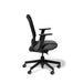 Ergonomic black office chair with adjustable armrests isolated on white background (Dorset Charcoal-Black)