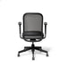 Ergonomic black office chair with a mesh backrest on a white background. (Dorset Charcoal-Black)