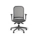 Ergonomic office chair with adjustable armrests on white background. (Dorset Charcoal-Charcoal)