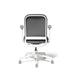 Modern ergonomic office chair with mesh backrest on white background. (Dorset Charcoal-White)