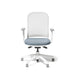 Ergonomic office chair with adjustable armrests and white backrest on a (Dorset Sea-White)