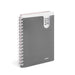 Gray spiral notebook with numbers 23 24 on cover on white background (Dark Gray)