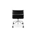 Modern black office chair with chrome base on white background (Black-Nickel)