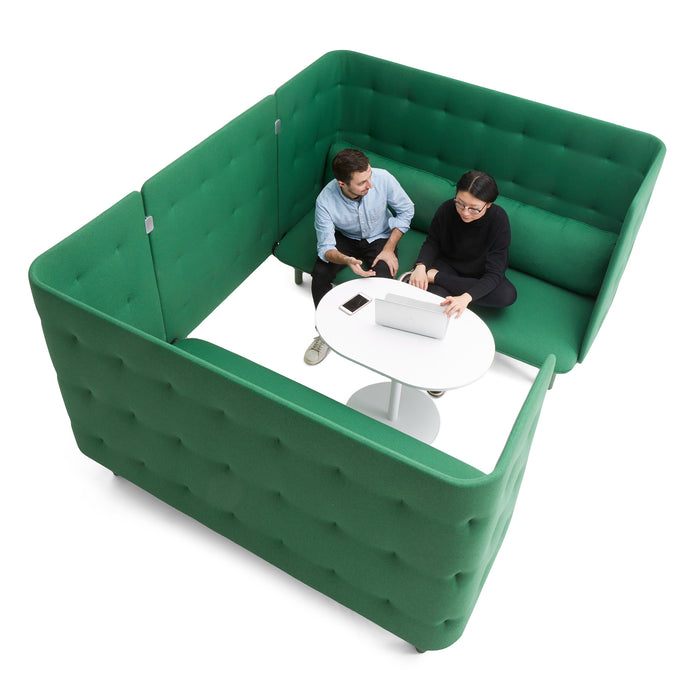 White Tucker Lounge Table, 25"h