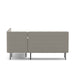 Modern gray office sofa with clean lines on a white background. (Blush-Gray)