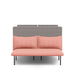 Modern two-tone pink and gray sofa isolated on a white background (Blush-Gray)