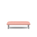 Modern pink ottoman bench on a white background (Blush)