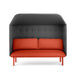 Modern red and gray two-seater sofa on white background (Brick-Dark Gray)