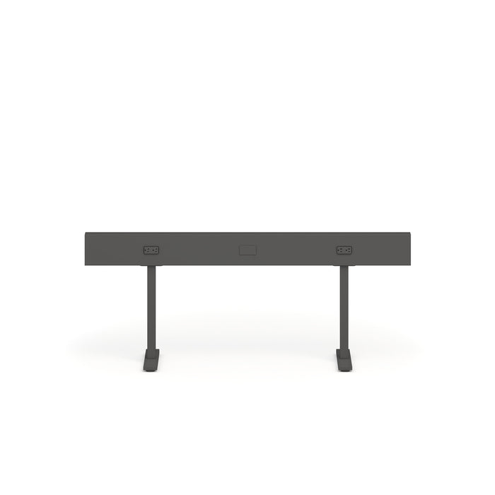 Modern adjustable standing desk with electronic controls on a plain background. (Charcoal-60&quot;)