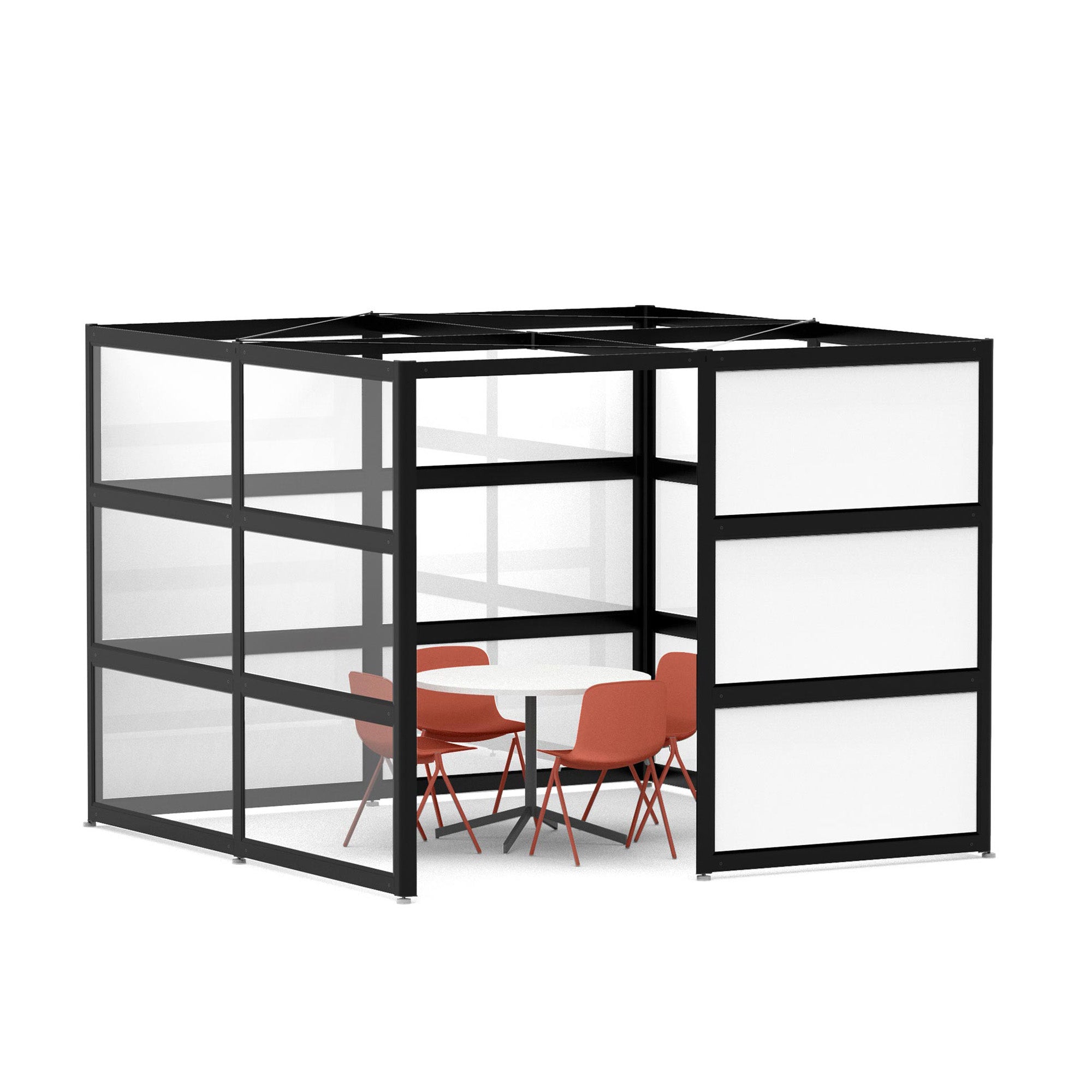  (Black-Semi-Private-White Glass)