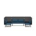 Modern blue and gray sectional sofa on a white background (Dark Blue-Dark Gray)