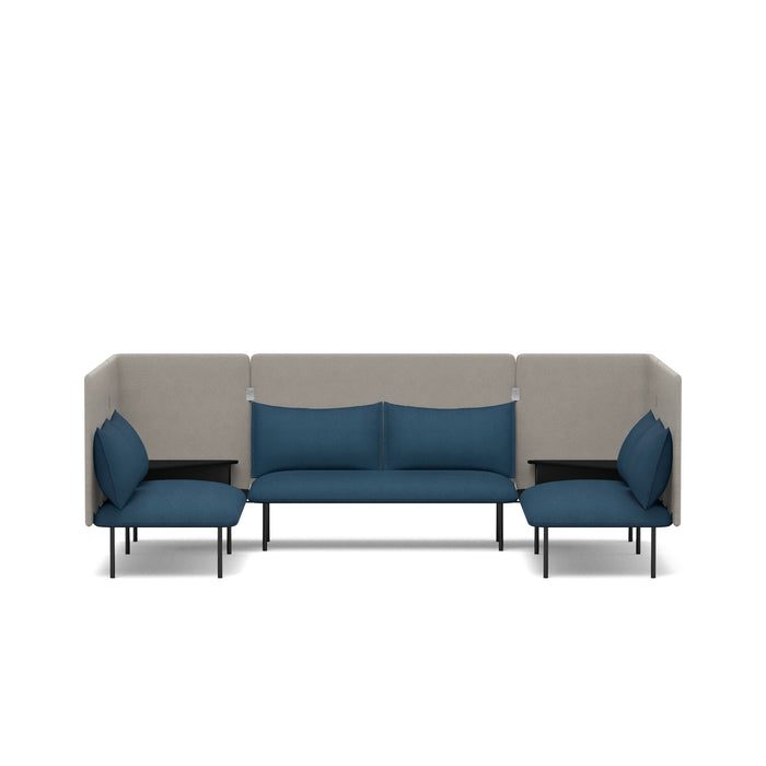 Modern sectional sofa in blue and gray colors isolated on white background (Dark Blue-Gray)