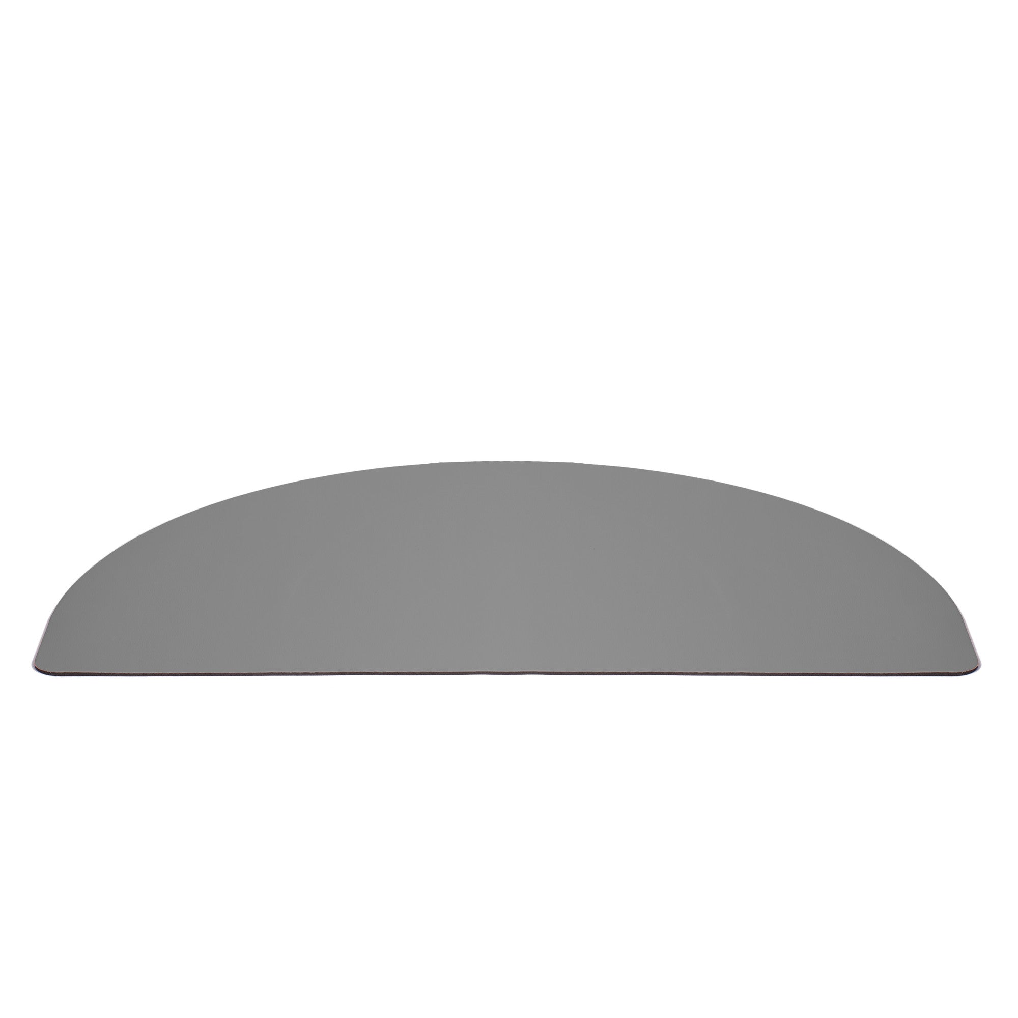 Silver laptop on desk with notepad, pen, and mouse, minimalist workspace. (Dark Gray)