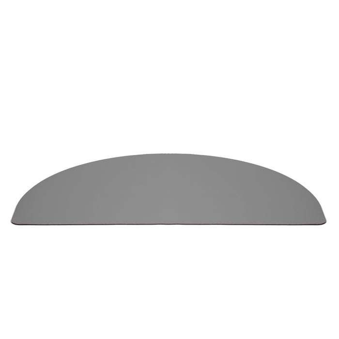 Gray semi-circular door stopper on white background. (Dark Gray)