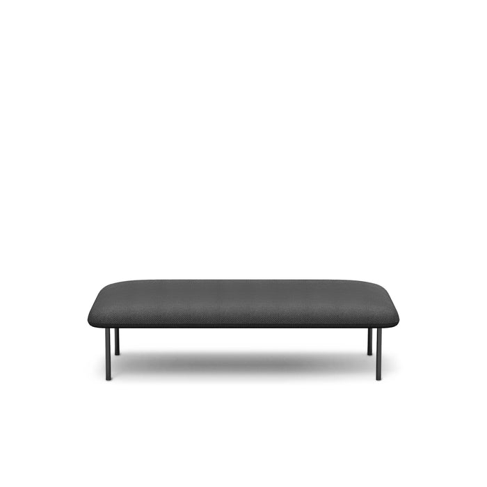 Modern black bench on a white background (Dark Gray)