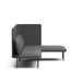 Minimalist modern gray chaise lounge with pillow on white background (Dark Gray-Dark Gray)