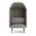 Modern gray high-back privacy chair on white background (Gray-Gray)