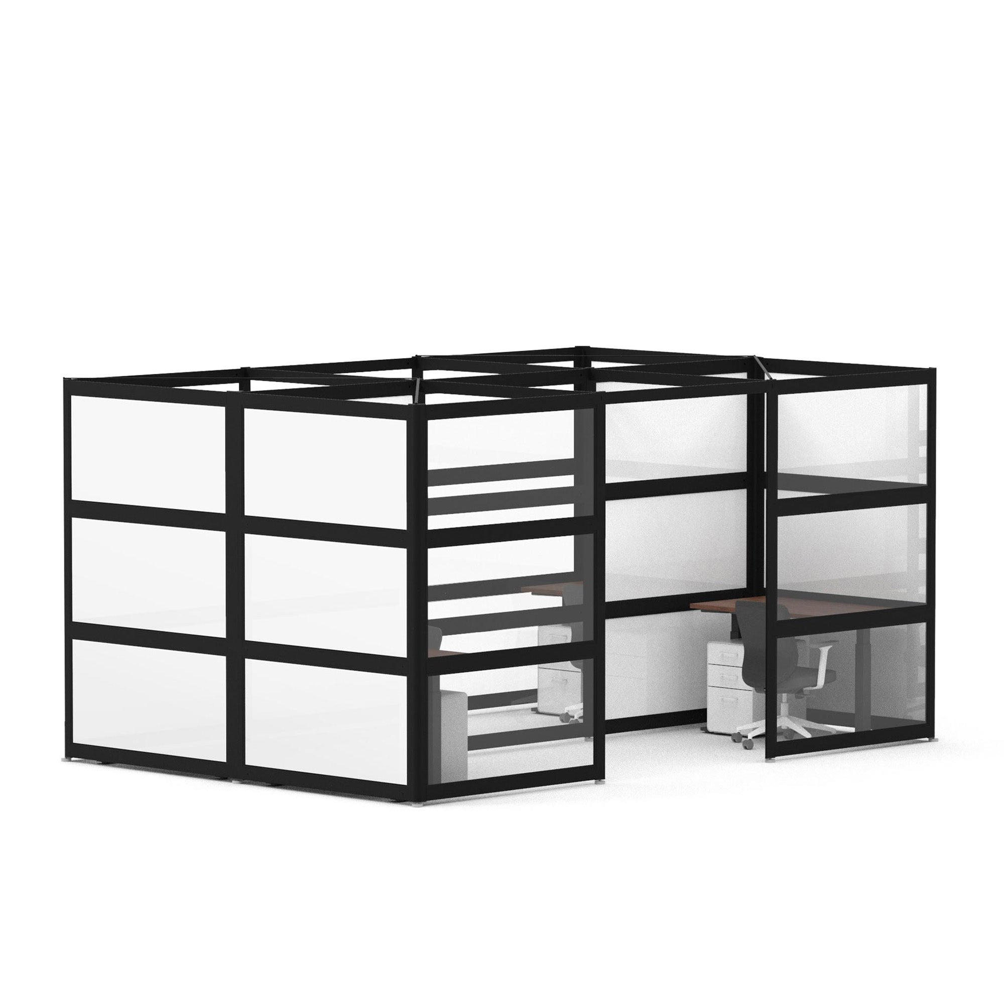  (Black-Semi-Private-White Glass)