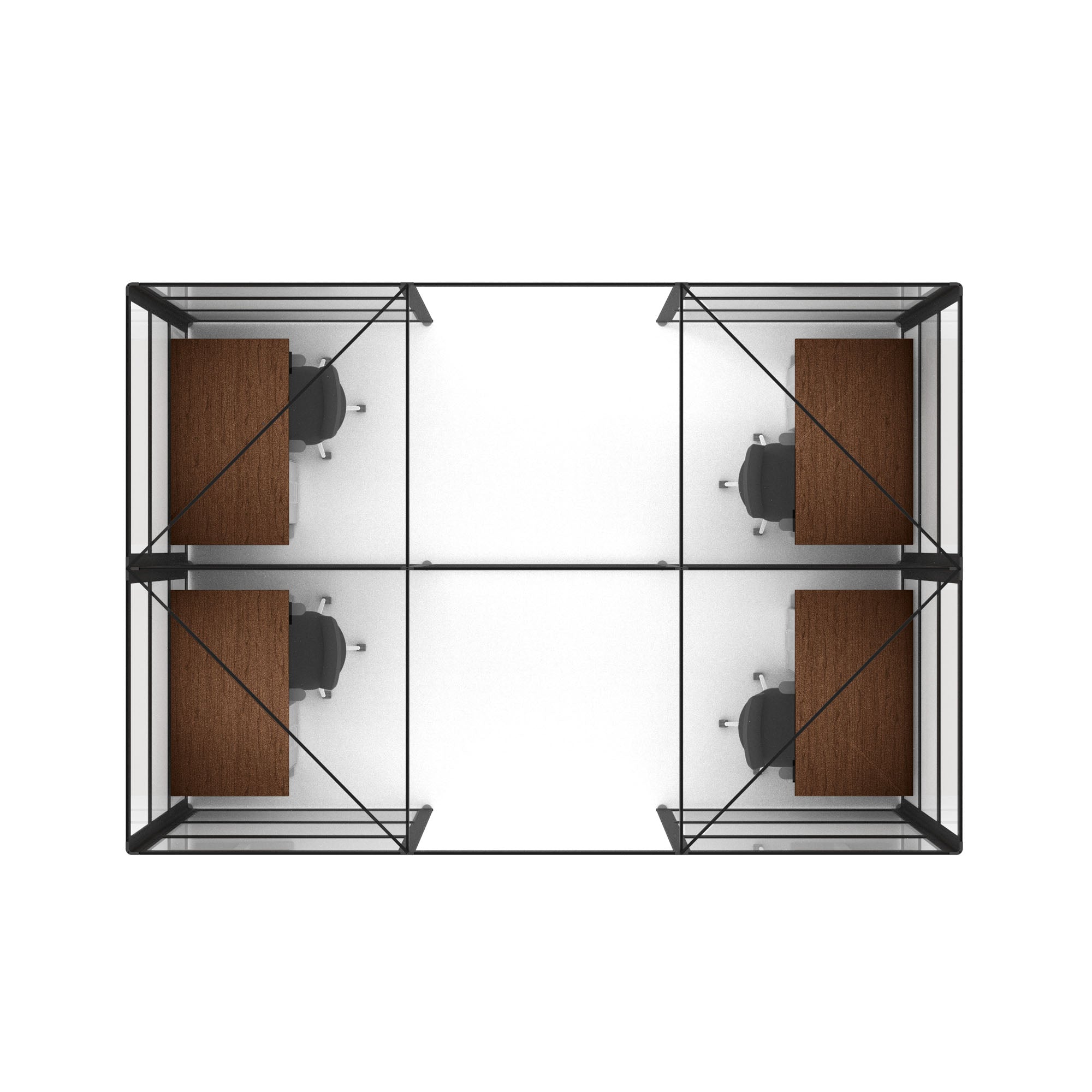  (Black-Semi-Private-White Glass)