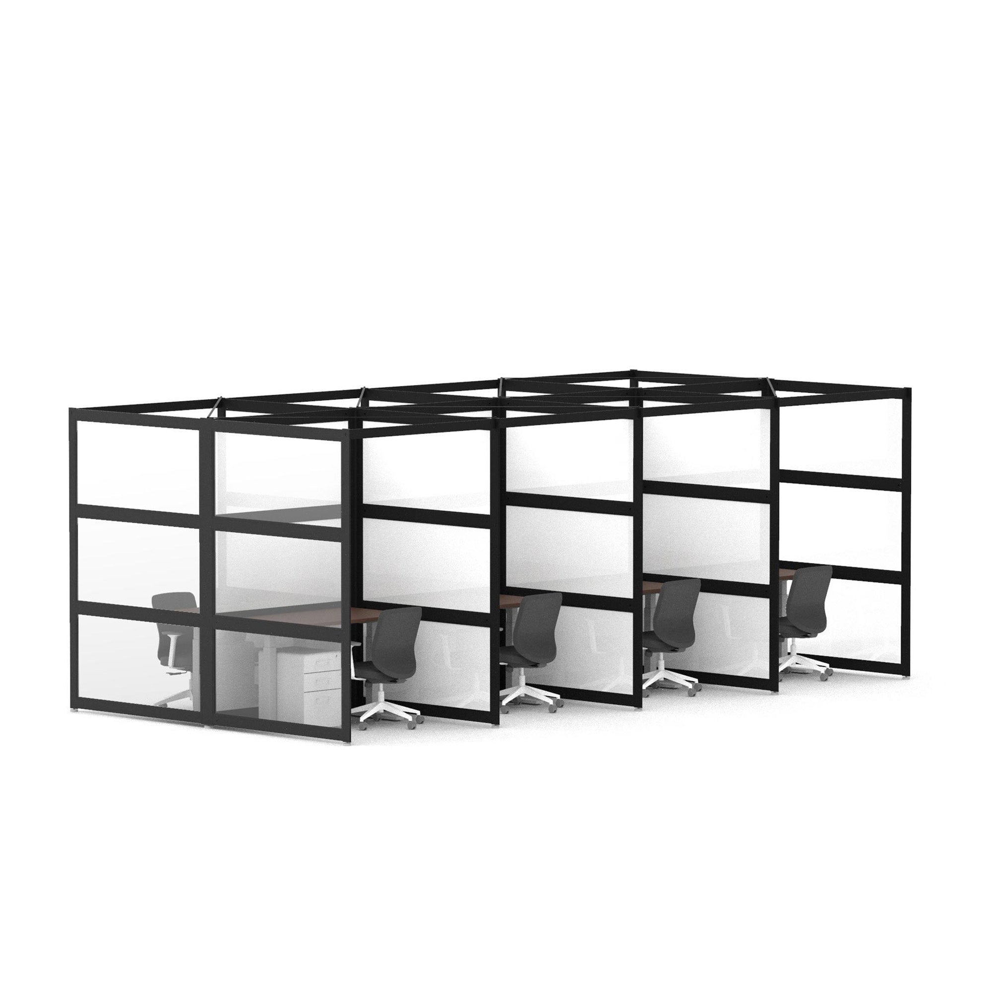  (Black-Semi-Private-White Glass)