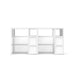 Modern white modular shelving unit isolated on a white background. (White-Private-4)