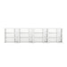 Empty white modular bookshelves isolated on a white background. (White-Semi-Private-8)