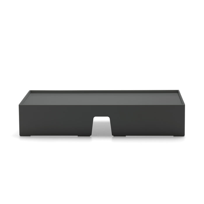 Modern black TV stand isolated on white background (Dark Gray)