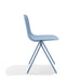 Modern blue chair with metal legs on white background. (Sky)