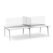 Modern white office desk with partitions on a white background (55&quot;)
