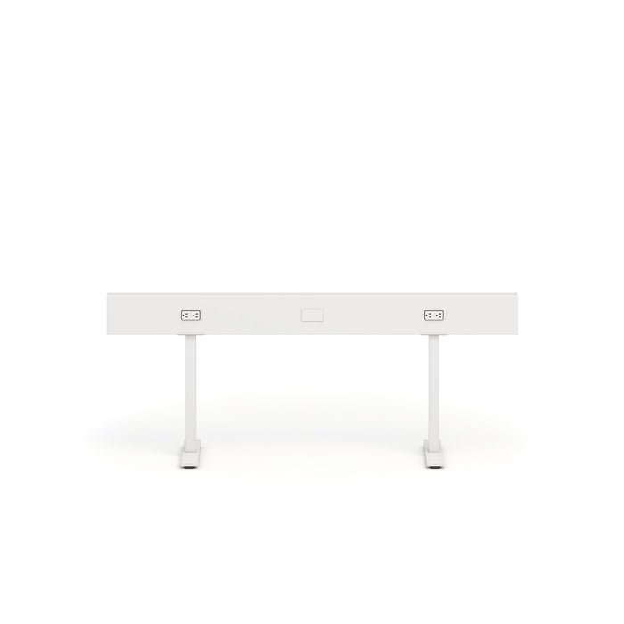 Modern white adjustable standing desk isolated on a white background. (White-60&quot;)