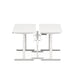 Dual motor white standing desk with cable management on a white background. (White-60&quot;)