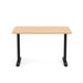 Modern wooden desk with black metal legs isolated on a white background. (Natural Oak-48&quot;)