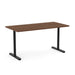 Modern wooden top desk with black metal legs on a white background. (Walnut-60&quot;)