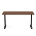 Modern wooden desk with black metal legs on a white background. (Walnut-60&quot;)