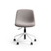 Modern gray office chair with adjustable height and white casters on white background (Sand)