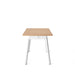 Modern wooden desk with white legs on a white background. (Natural Oak-47&quot;)