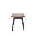 Modern wooden table with metal legs on white background (Walnut-47&quot;)
