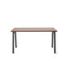 Wooden desk with black legs on a white background. (Walnut-57&quot;)