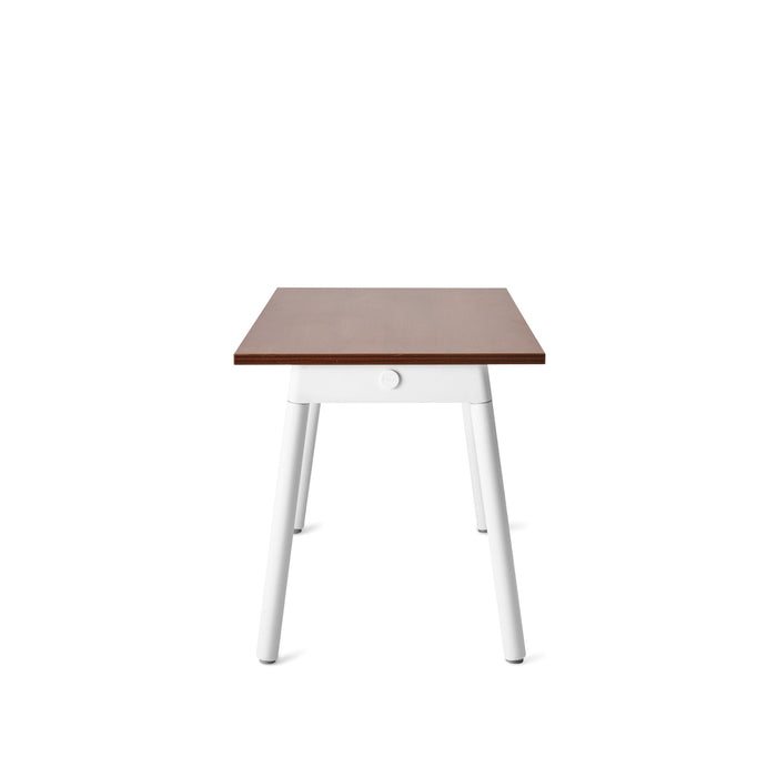 Modern wooden tabletop with white legs on a white background (Walnut-47&quot;)