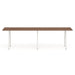 Modern wooden table with metal legs on white background. (Walnut-144&quot; x 36&quot;)