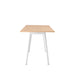Modern wooden tabletop with white legs on a white background. (Natural Oak-72&quot; x 36&quot;)