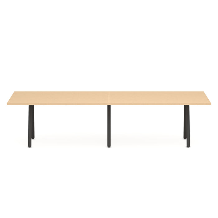 Poppin Series A Conference Table, White Legs, 124