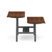Adjustable height wooden desk with tilted and flat tabletop options. (Walnut-60&quot;)