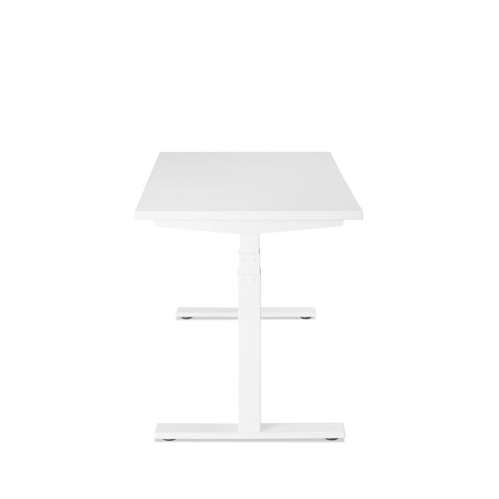 Modern white adjustable standing desk isolated on a white background. (White-47&quot;)(White-47&quot;)