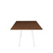 Modern wooden tabletop with white legs on a white background. (Walnut-96&quot; x 42&quot;)
