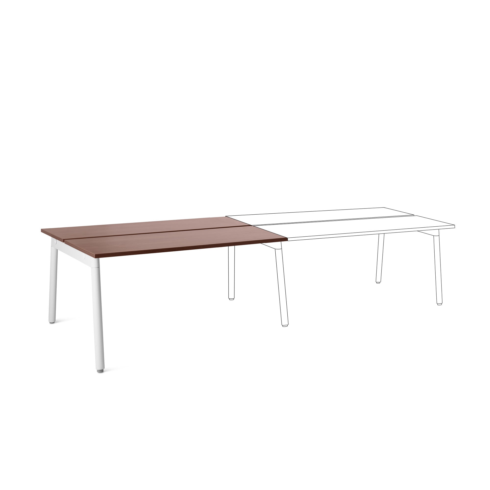  (Walnut-57"-White)